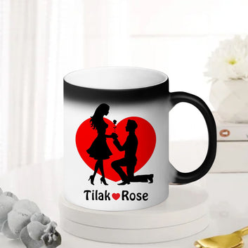 Chillaao Personalised  one love one heart  Magic Mug