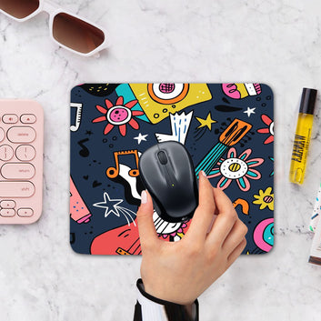 Chillaao Music Comic Abstract Mouse Pad