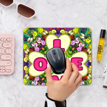 Chillaao Love Flower Mouse Pad