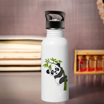 Chillaao happy panda climbing on bamboo tree sipper bottle