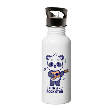 Chillaao I am a rock star panda sipper bottle