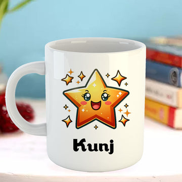 Chillaao Cute Star Personalised White Mug