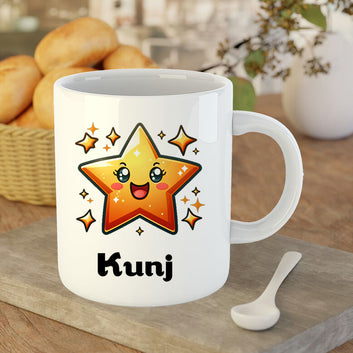 Chillaao Cute Star Personalised White Mug