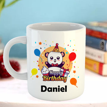 Chillaao Personalised Happy Birthday White Mug