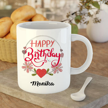 Chillaao Cute Panda on Stump White Mug