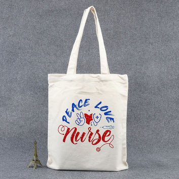 Chillaao- Peace Love Nurse Tote Bag