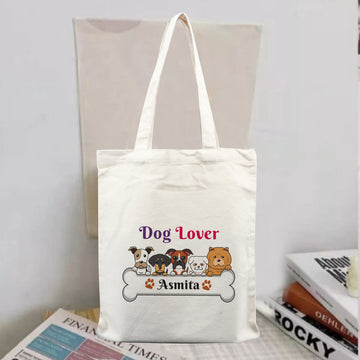 Chillaao Dog Lover Personalised Tote Bag