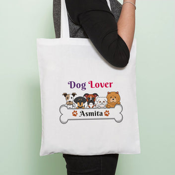 Chillaao Dog Lover Personalised Tote Bag