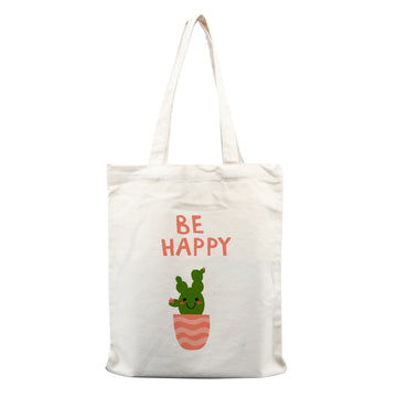 Chillaao  be happy tote bag