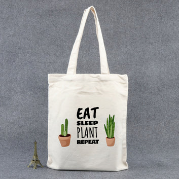 Chillaao eat sleep plant repeat  tote bag