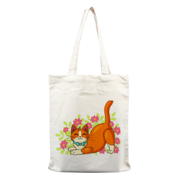 Chillaao cute naughty cat  tote bag