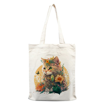Chillaao abstract cat  tote bag