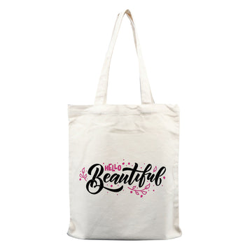 Chillaao  hello beautiful  tote bag