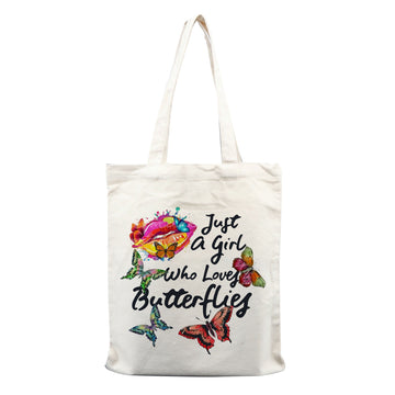 Chillaao Just a girl who loves butterflies tote bag
