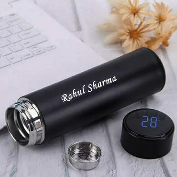Chillaao Personalised  Temperature Bottle ( Black )