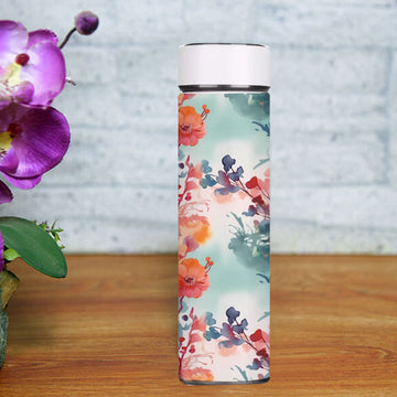 Chillaao Flower Pattern Temperature Bottle White