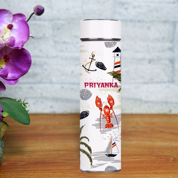 Chillaao Summer Tropical island Temperature Bottle White