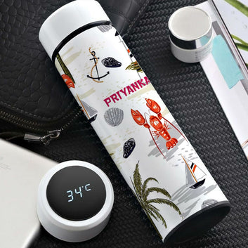 Chillaao Summer Tropical island Temperature Bottle White