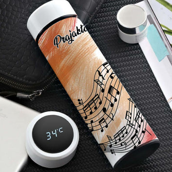 Chillaao Music Pattern Temperature Bottle White