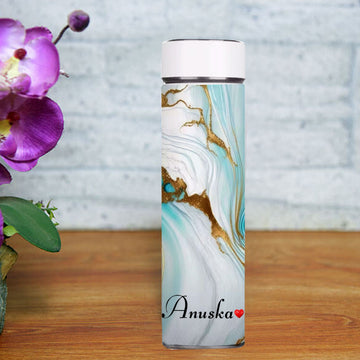 Chillaao Marble Pattern Temperature Bottle White