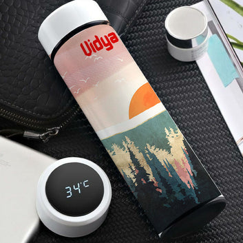 Chillaao Sunset Lake Tapestry Temperature Bottle White
