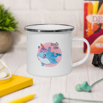 Dolfin Corn Enamel Mug