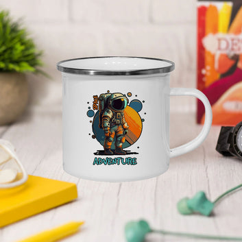 Space Adventure Enamel Mug