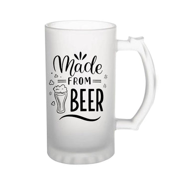Made From Beer 160z (470 ml) Frosted Beer Mug