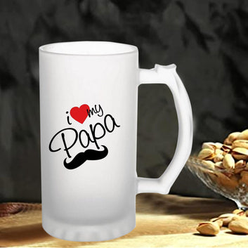 Chillaao I Love My Papa Beer Mug