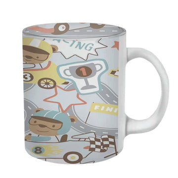 Chillaao Racing Pattern Glass Mug