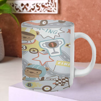 Chillaao Racing Pattern Glass Mug
