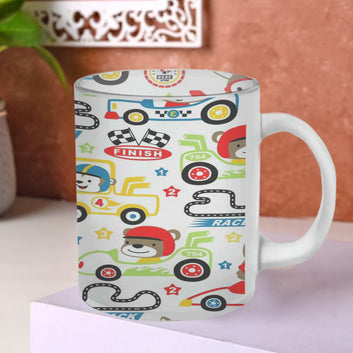 Chillaao  Funny car racer  Glass Mug