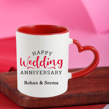 Chillaao Personalised Heart Handle Mug