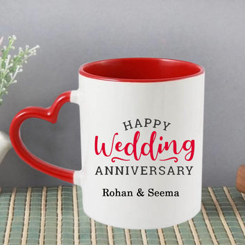 Chillaao Personalised Heart Handle Mug