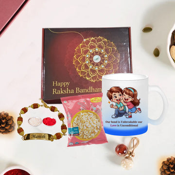 Chillaao Color Mug , Rakhi , & Diet Chiwda Combo Gift Hamper