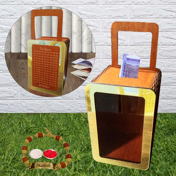 Chillaao Raksha Bandhan Piggy bank With Rakhi Hamper