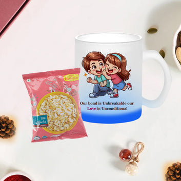 Chillaao Color Mug , Rakhi , & Diet Chiwda Combo Gift Hamper