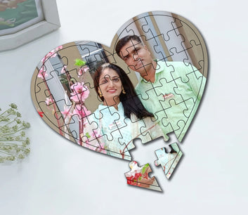 Chillaao Personalized Mdf Heart Photo Puzzle