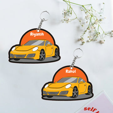 Chillaao MDF Car keychain ( Set Of 2 )