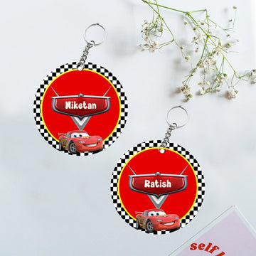 Chillaao MDF Car Theme keychain (Set Of 2)