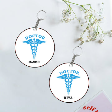 Chillaao MDF Doctor keychain ( Set Of 2 )