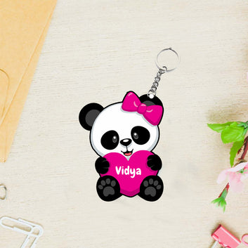 Chillaao MDF Panda keychain ( Set Of 2 )