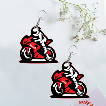 Chillaao MDF Bike keychain ( Set Of 2 )