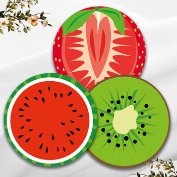 Chillaao Fruit Round Fridge Magnets ( Set Of 4 )