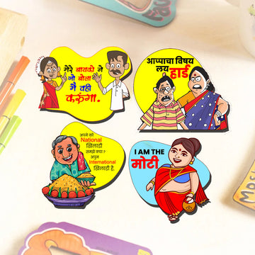 Chillaao MDF Fridge Magnet (Set Of 4 )