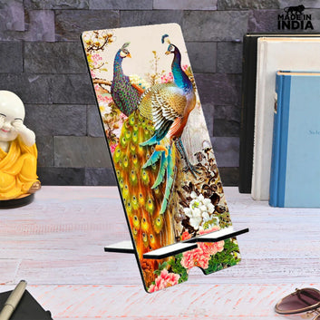 Chillaao Vintage Peacock Flower Mobile Stand