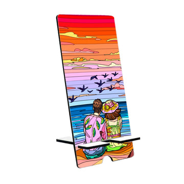 Chillaao Beach Sunset Painting Mobile Stand