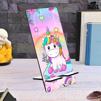 Chillaao Rainbow Heart Unicorn  Mobile Stand