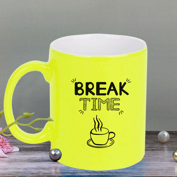 Chillaao Break time neon Yellow  mug