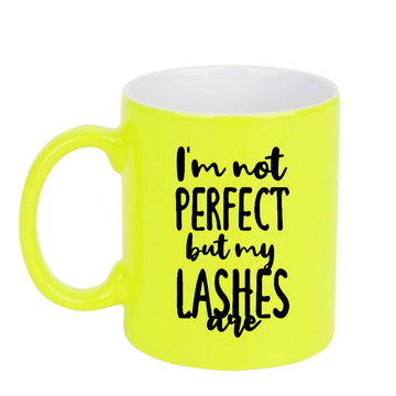 Chillaao I am not perfect neon Yellow  mug